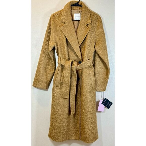 NWT Avec Les Filles Double Breasted Teddy Trench Coat Women's Medium - Picture 1 of 12